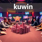 Explore kuwin's thrilling online casino experience with vibrant poker tables, spinning roulette, and high-energy gaming.